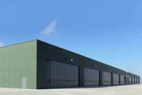 Military Air Force hangars and offices